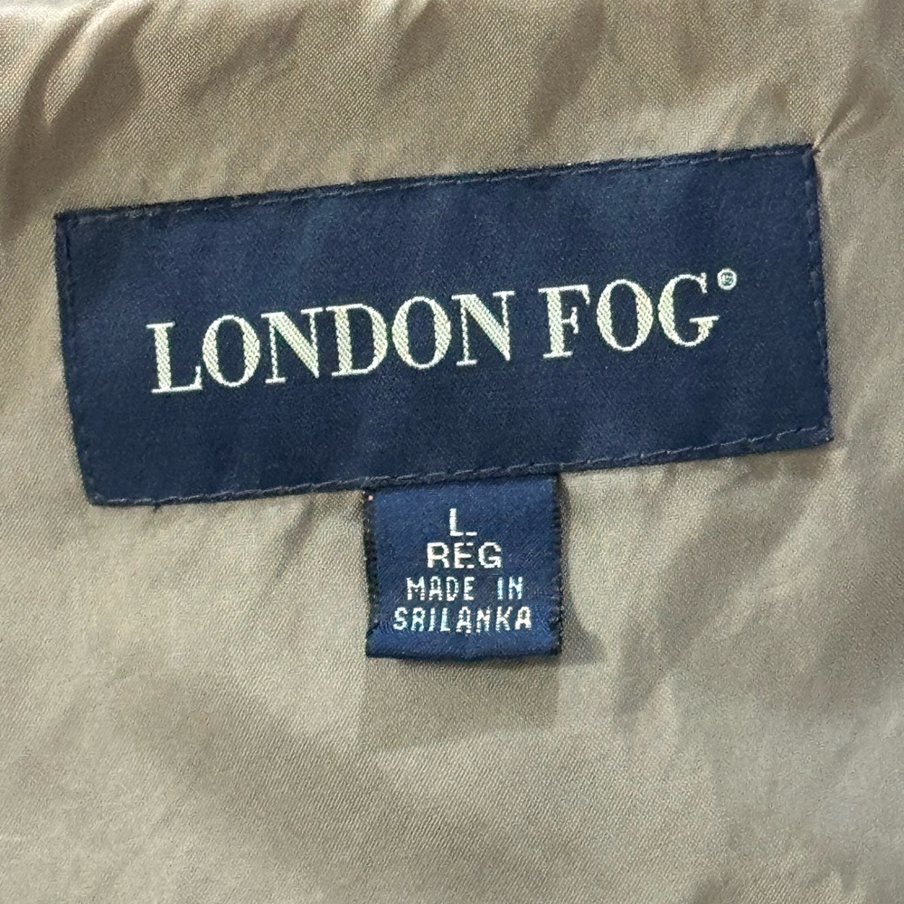 London Fog Jacket Womens‎ Large Taupe Zip and Button Detachable Hood 3496-511 - Picture 10 of 12